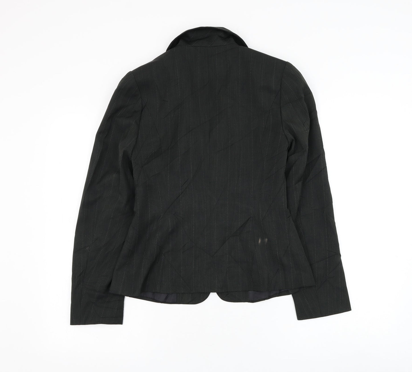 George Womens Black Jacket Blazer Size 8 Button
