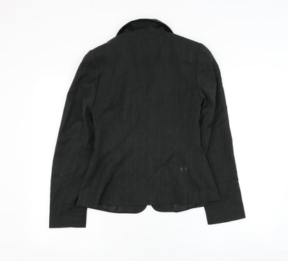 George Womens Black Jacket Blazer Size 8 Button