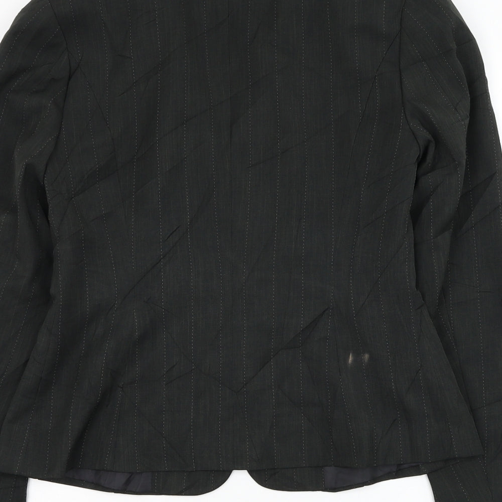 George Womens Black Jacket Blazer Size 8 Button