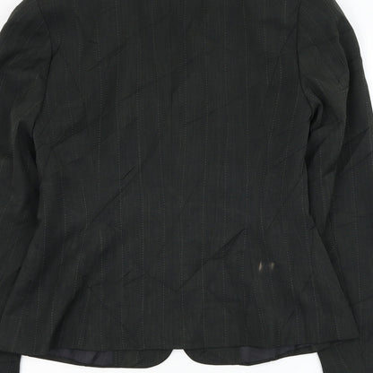 George Womens Black Jacket Blazer Size 8 Button