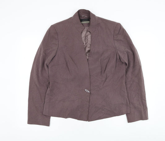 Principles Womens Purple Jacket Blazer Size 16 Button