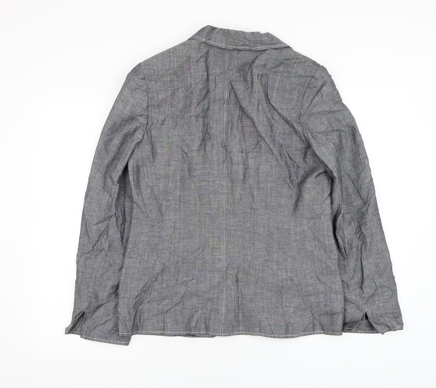 Off Shoot Womens Grey Jacket Blazer Size 14 Button
