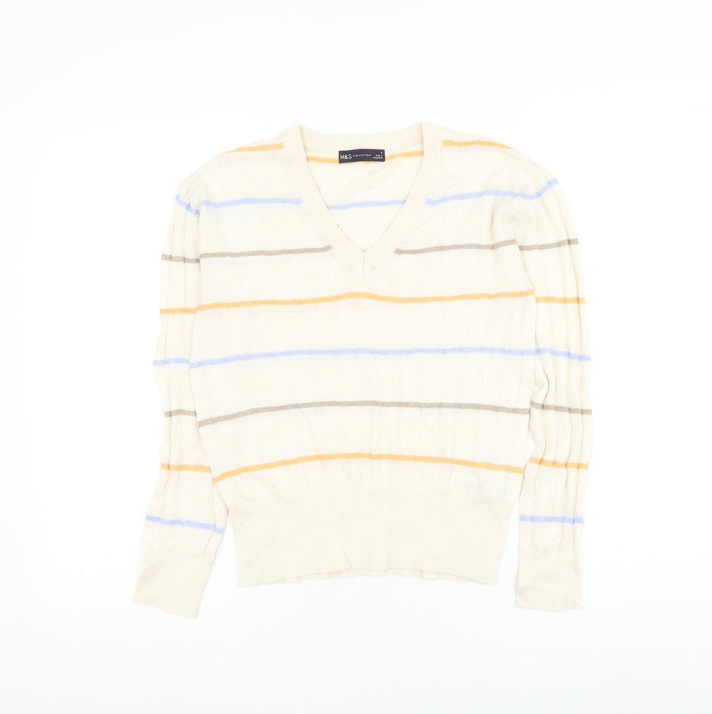Womens UK Size S Marks and Spencer Ivory Pullover Jumper