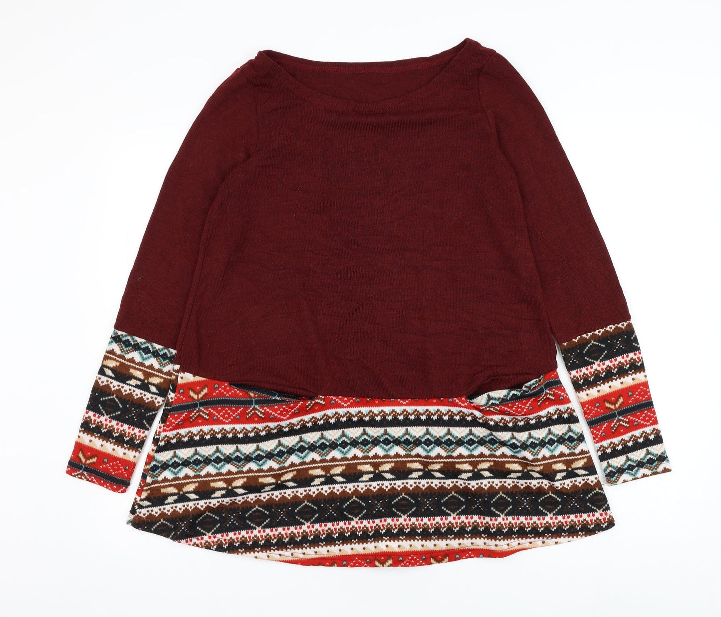 Womens UK Size M Preworn Red Pullover Jumper