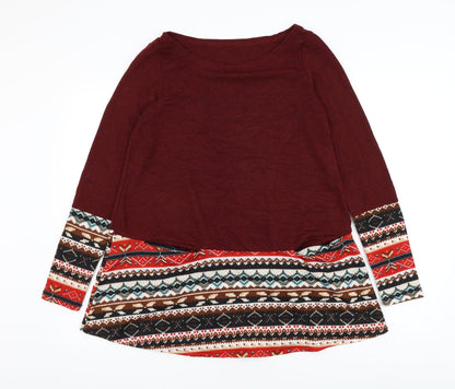 Womens UK Size M Preworn Red Pullover Jumper