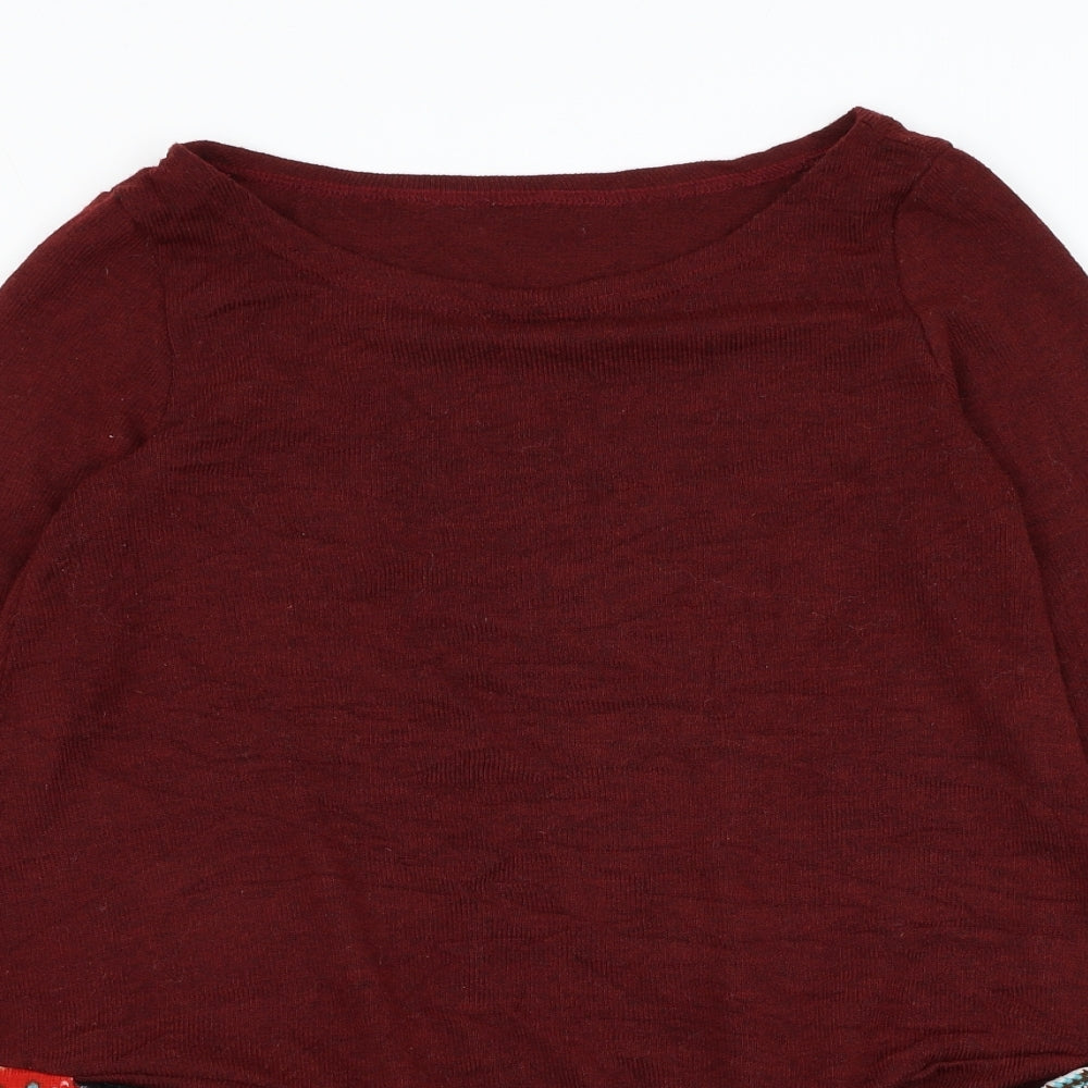 Womens UK Size M Preworn Red Pullover Jumper