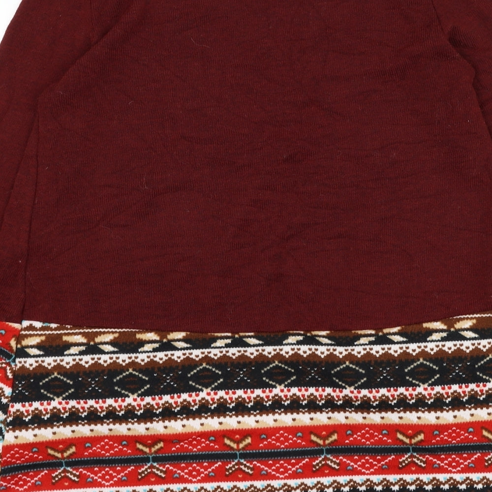 Womens UK Size M Preworn Red Pullover Jumper