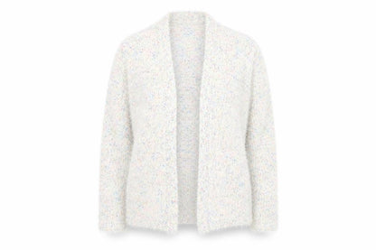 BHS Womens Ivory Square Neck Polyester Cardigan Jumper Size 14