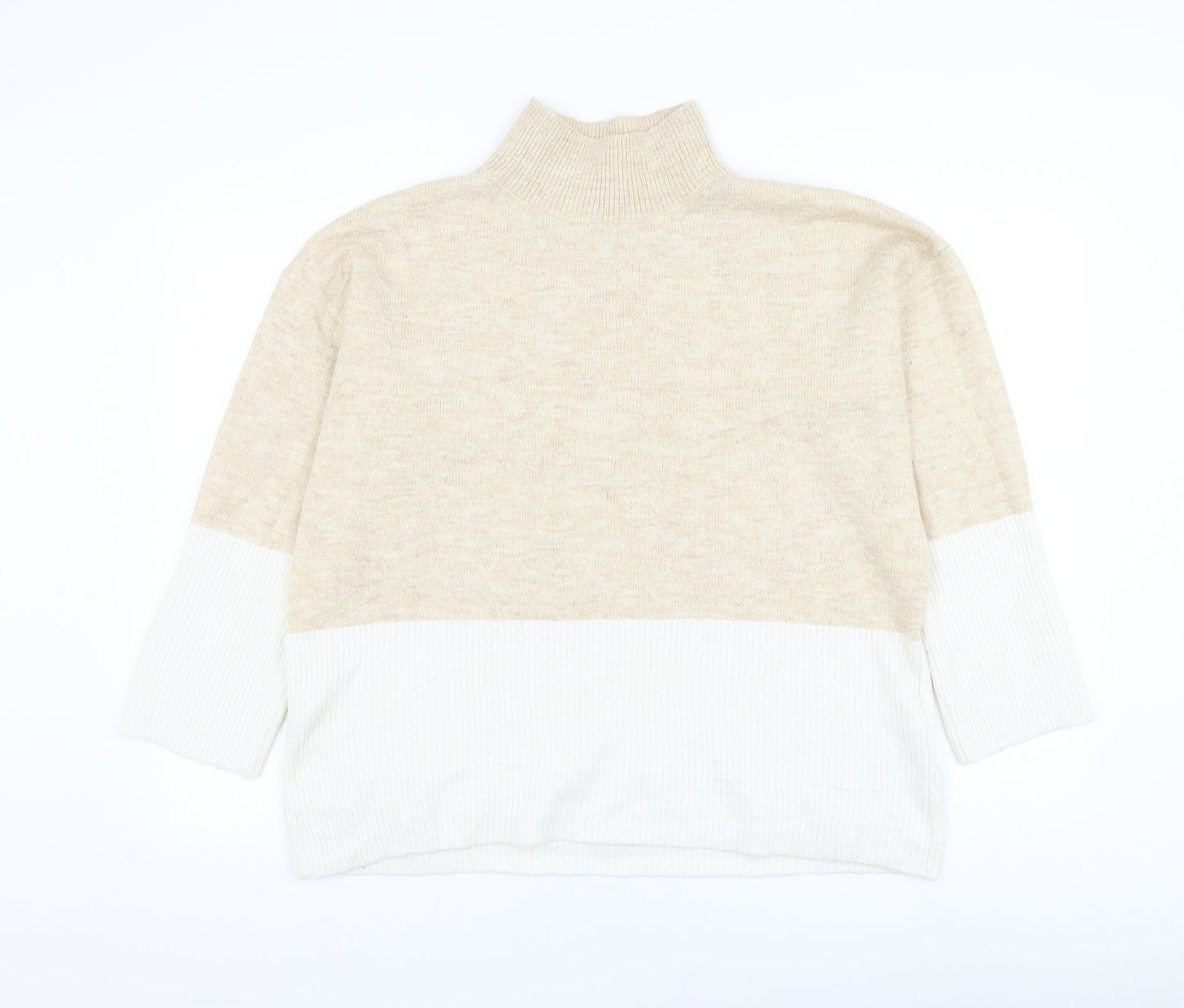 Womens UK Size 12 Bonmarché Beige Pullover Jumper