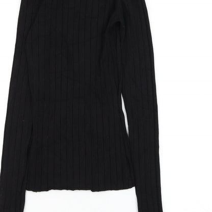 Womens UK Size XS H&M Black Pullover Jumper