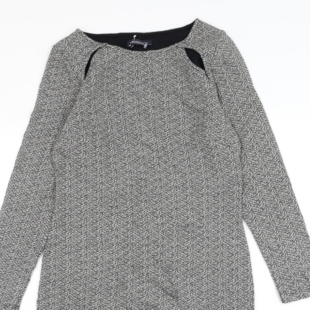 Marks and Spencer Womens White Cotton Pencil Dress Size 10 Square Neck Pullover