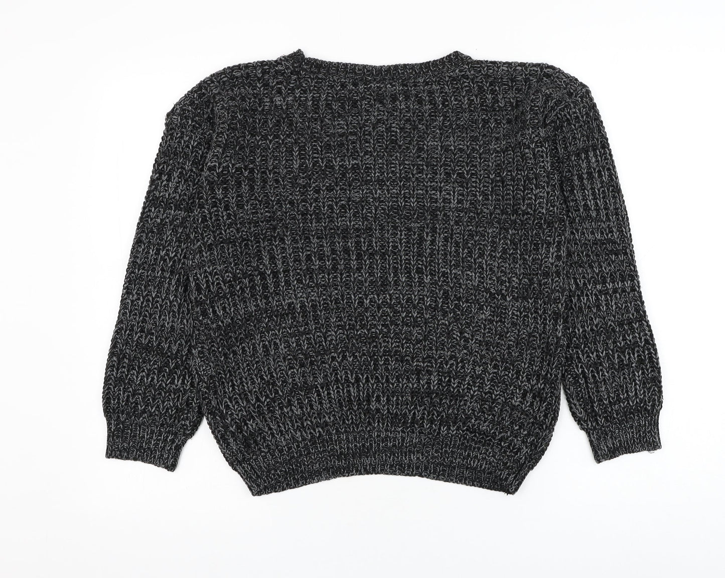 Lee Cooper Womens Grey Round Neck Acrylic Pullover Jumper Size 10