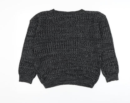 Lee Cooper Womens Grey Round Neck Acrylic Pullover Jumper Size 10