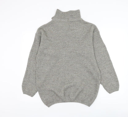 Club Member Mens Green Roll Neck Acrylic Henley Jumper Size S