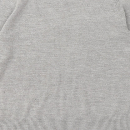 George Womens Grey Scoop Neck Geometric Acrylic Pullover Jumper Size 16