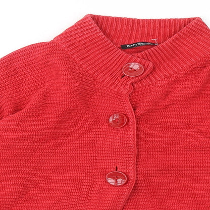 Womens UK Size 8 Betty Barclay Red Cardigan Jumper
