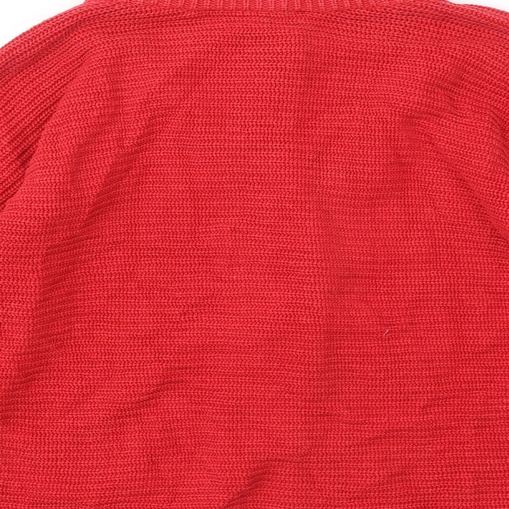 Womens UK Size 8 Betty Barclay Red Cardigan Jumper