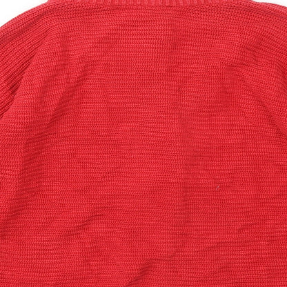 Womens UK Size 8 Betty Barclay Red Cardigan Jumper