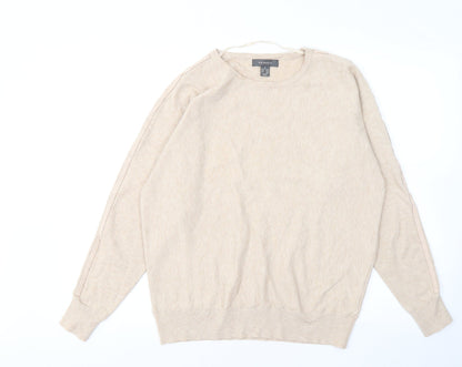 Primark Womens Beige Round Neck Polyester Pullover Jumper Size 12