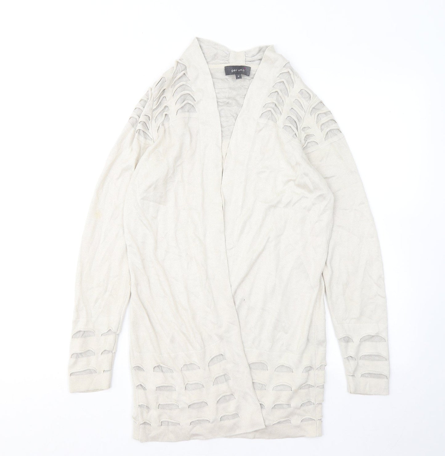 Womens UK Size 8 Marks and Spencer Beige Cardigan Jumper