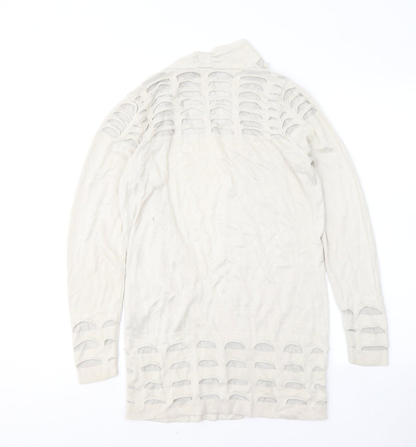Womens UK Size 8 Marks and Spencer Beige Cardigan Jumper