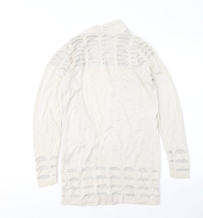 Womens UK Size 8 Marks and Spencer Beige Cardigan Jumper