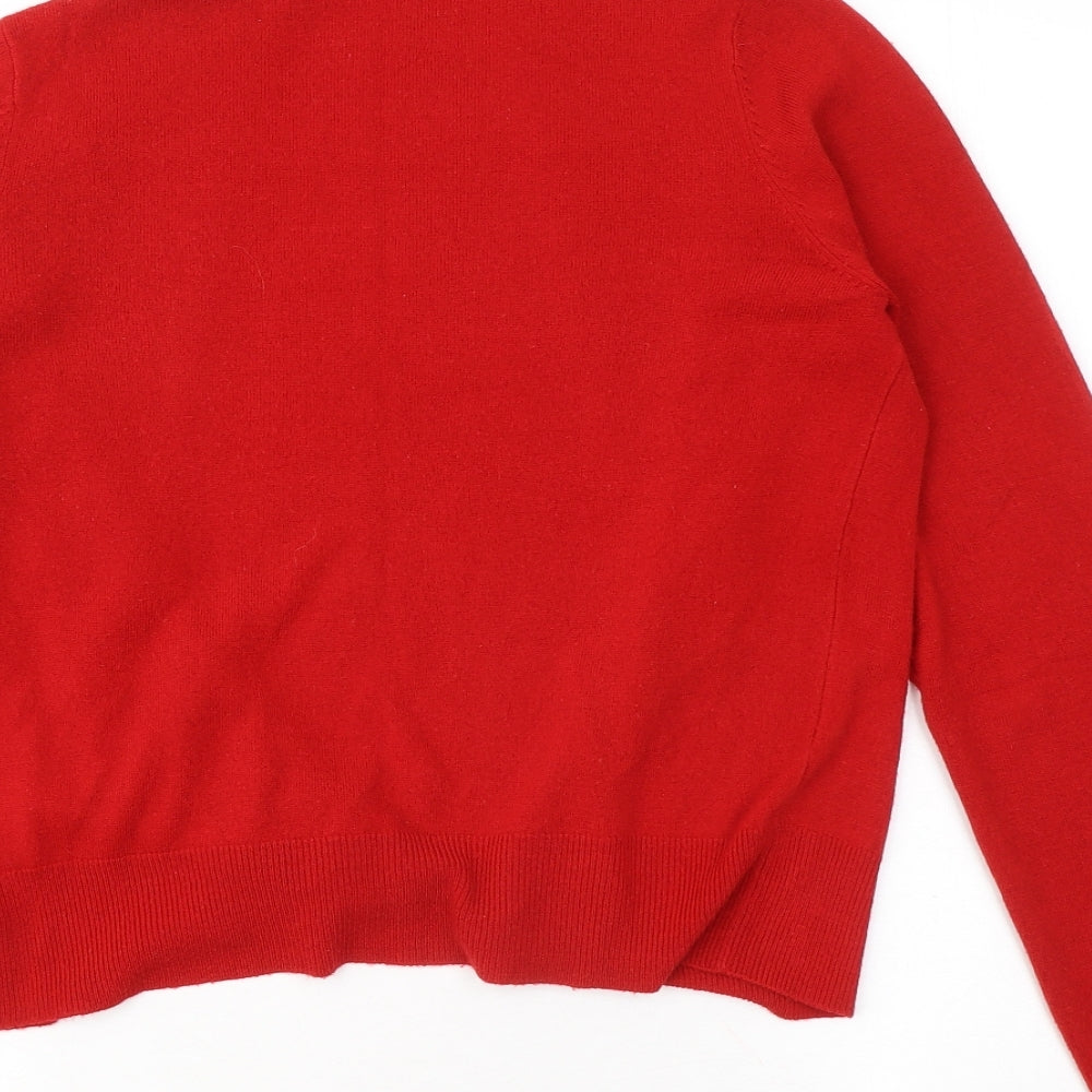 Womens UK Size 12 Marks and Spencer Red Pullover Jumper