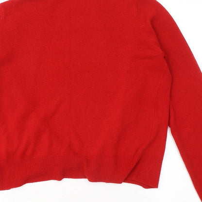 Womens UK Size 12 Marks and Spencer Red Pullover Jumper