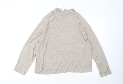 Womens UK Size L H&M Beige Pullover Jumper