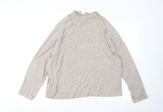 Womens UK Size L H&M Beige Pullover Jumper