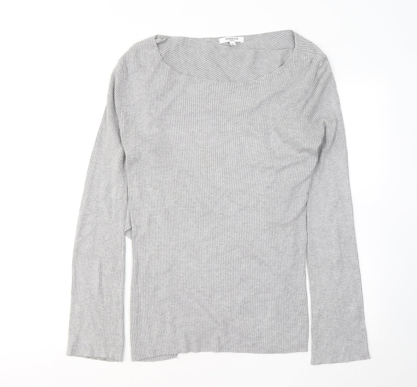 Womens UK Size M SWEEWE Grey Pullover Jumper