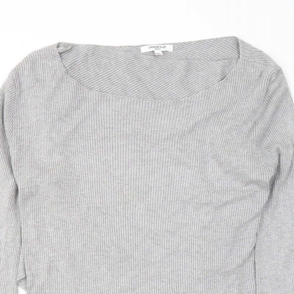 Womens UK Size M SWEEWE Grey Pullover Jumper