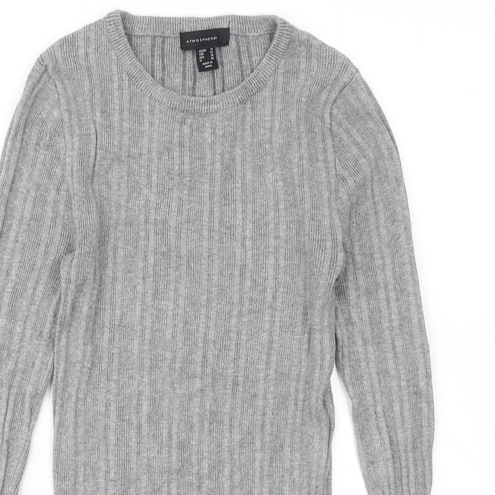 Womens UK Size 14 Atmosphere Grey Pullover Jumper