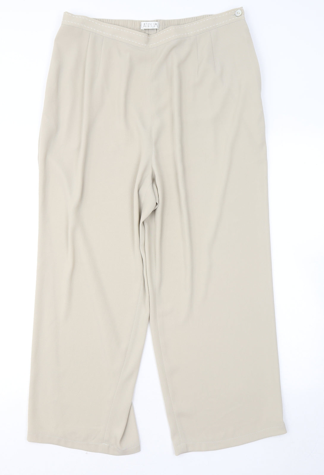 Womens UK Size 18 Platinum Regular Fit  Beige Trousers