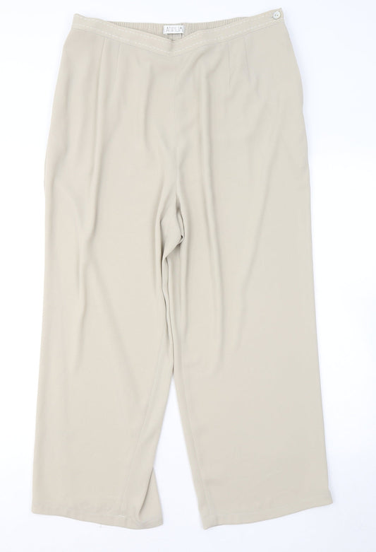 Womens UK Size 18 Platinum Regular Fit  Beige Trousers
