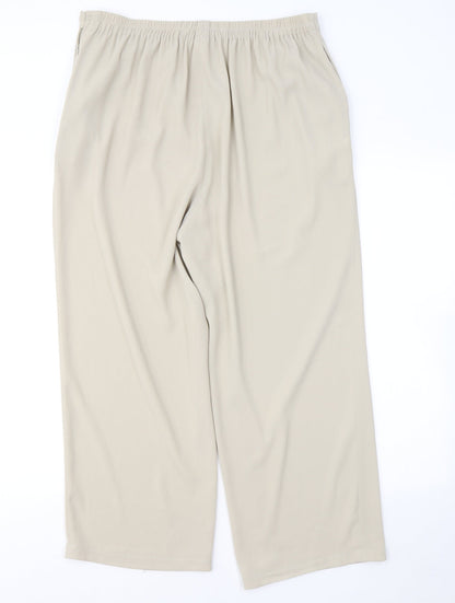 Womens UK Size 18 Platinum Regular Fit  Beige Trousers