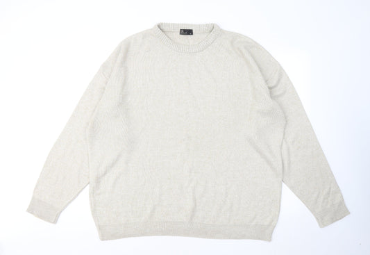 BHS Womens Brown Round Neck Acrylic Pullover Jumper Size XL