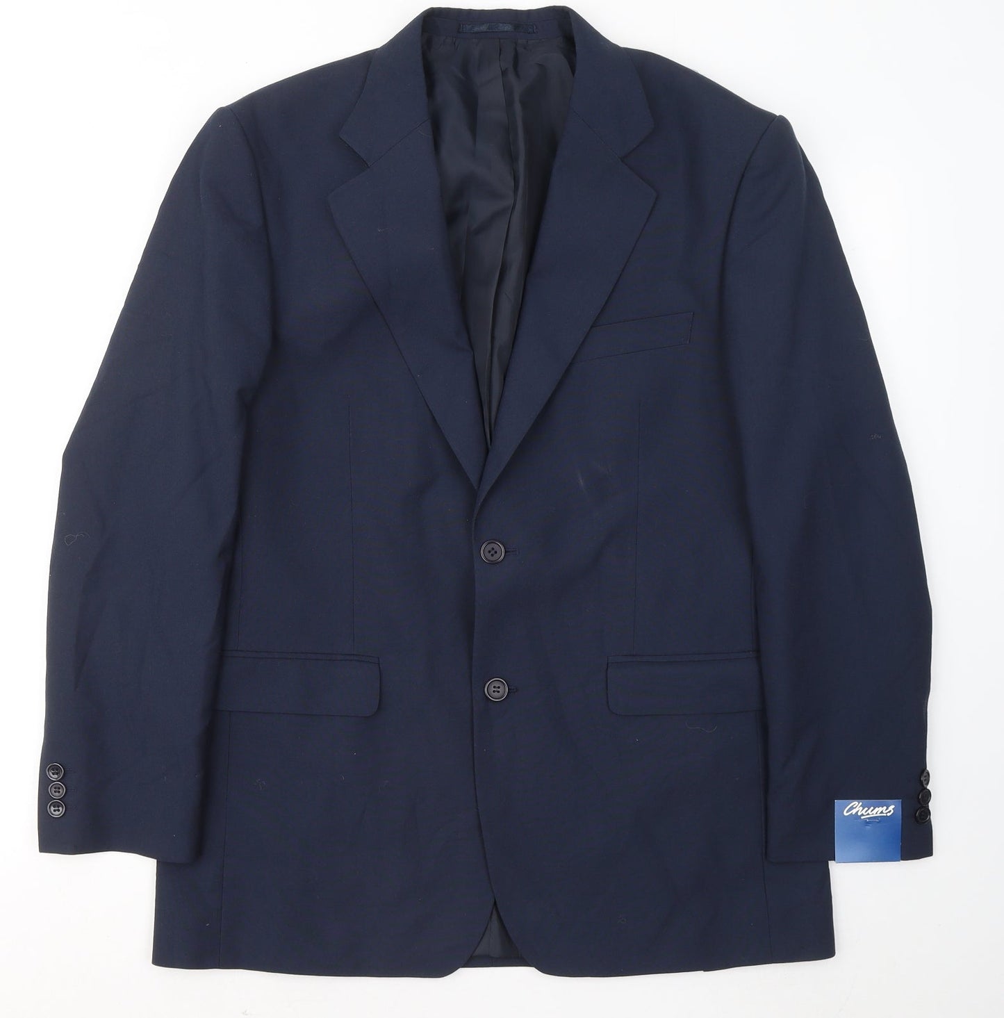 Mens UK Size 38 Chums Regular Blue Suit Jacket