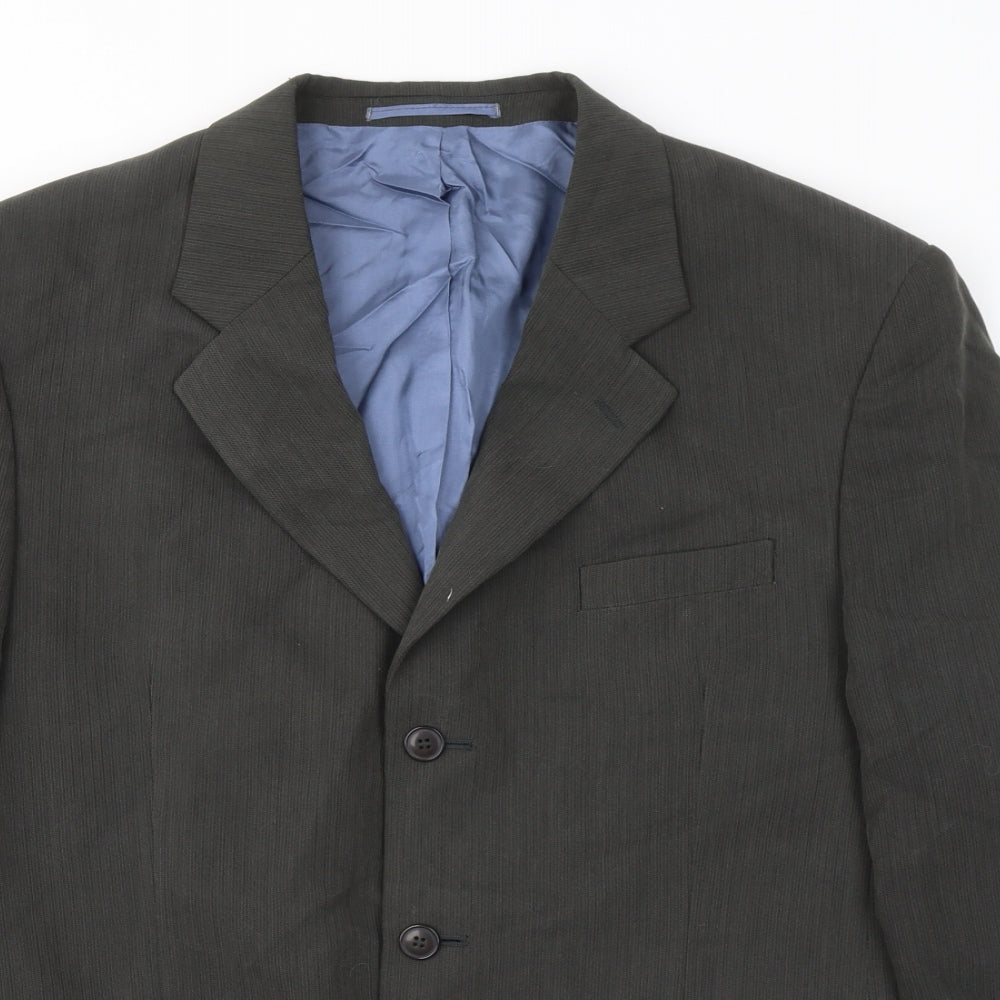 Mens UK Size 40 Sergio Rossi Regular Grey Suit Jacket