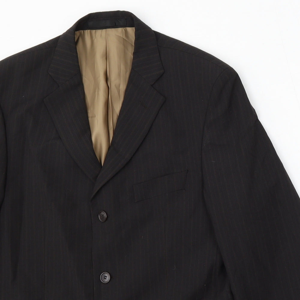 Mens UK Size 40 Impressions Regular Black Suit Jacket