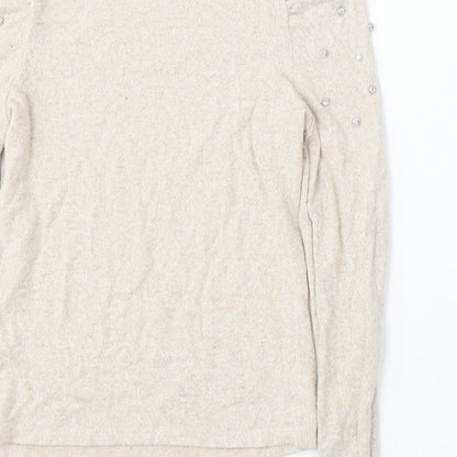 Womens UK Size 10 New Look Beige Pullover Jumper