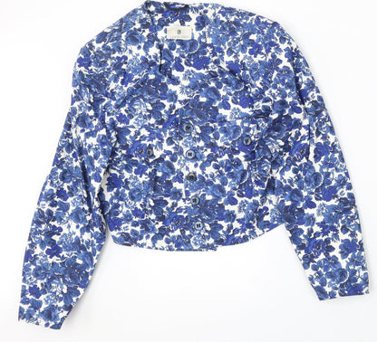 Lakeland Womens Blue Floral Jacket Size M
