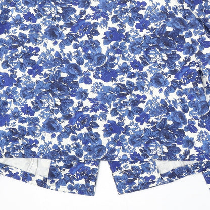 Lakeland Womens Blue Floral Jacket Size M