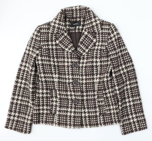 Matalan Womens Multicoloured Geometric Polyester Jacket Suit Size 12