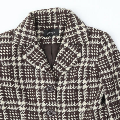 Matalan Womens Multicoloured Geometric Polyester Jacket Suit Size 12