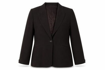 Country Casuals Womens Brown Polyester Jacket Suit Size 14