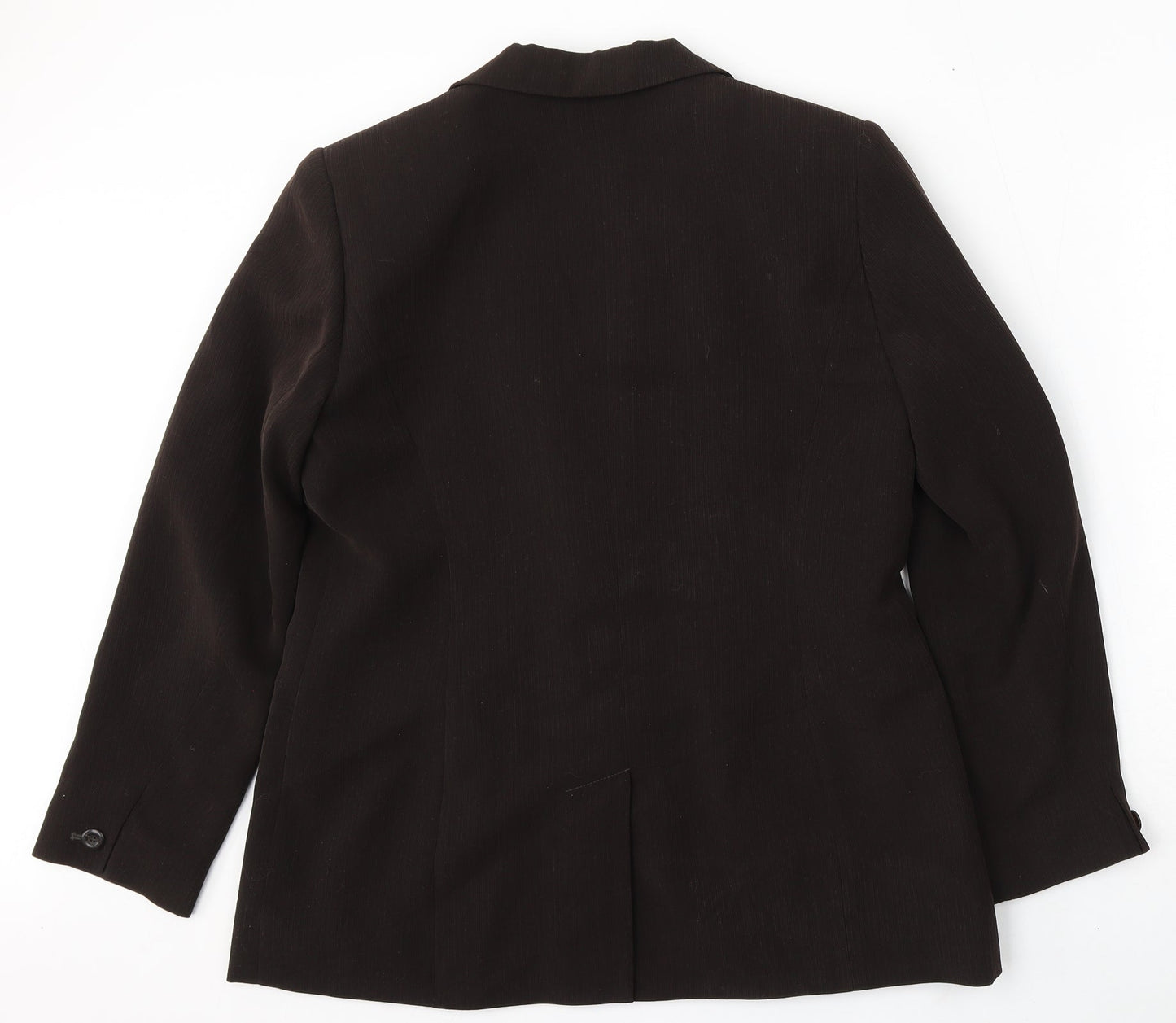 Country Casuals Womens Brown Polyester Jacket Suit Size 14