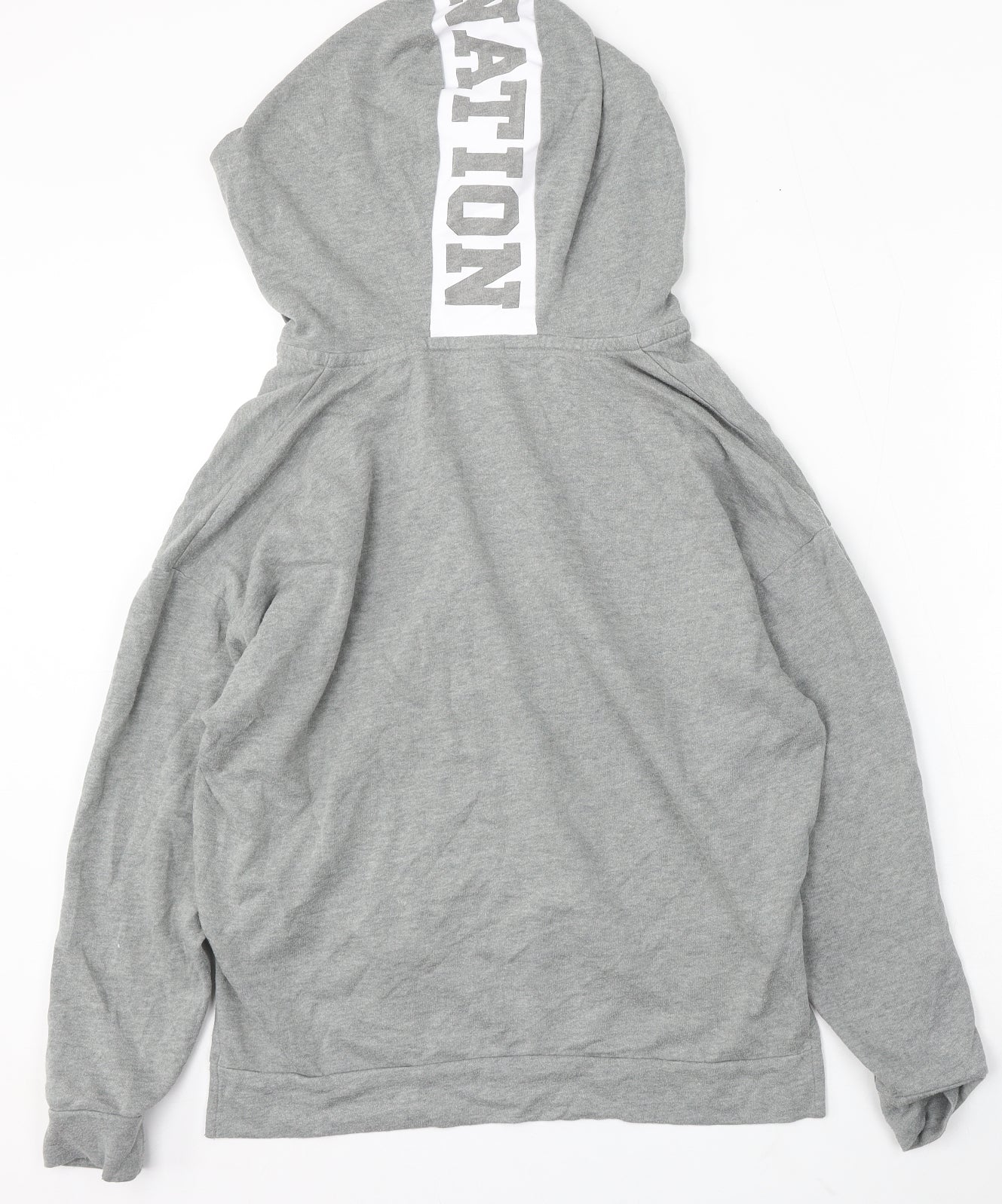 PINK Womens Grey Cotton Pullover Hoodie Size XS