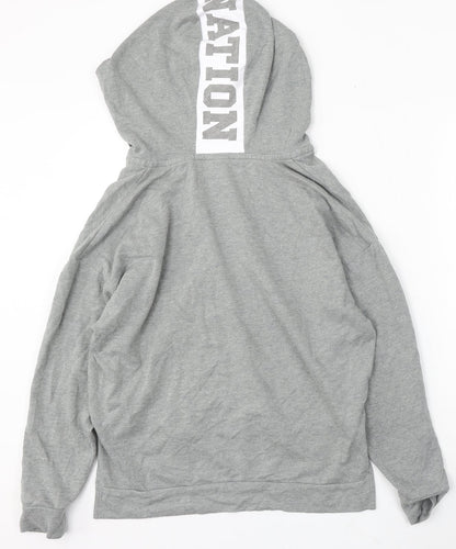 PINK Womens Grey Cotton Pullover Hoodie Size XS