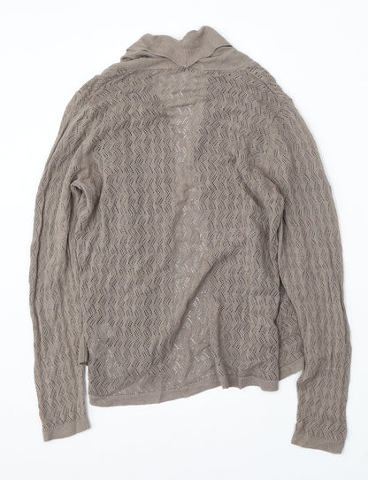 Womens UK Size 8 Marks and Spencer Brown Cardigan Jumper